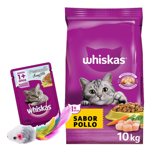 Alimento Whiskas Gatos Adultos 10 Kg + Regalo + Envío Gratis