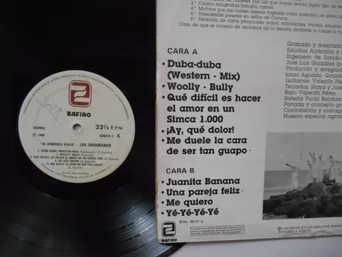 Los Inhumanos 30 Hombres Solos Lp Vinilo Edic Colombia 1989 (Usado)