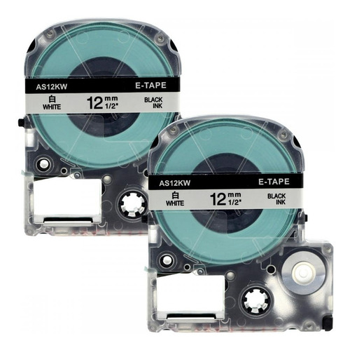 Imagen 7 de 7 de Cinta Etiqueta Negro/blanco 12mm 8m Epson Labelworks Lw-300