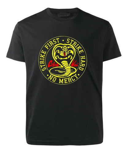 Remera Negra Cobra Kai No Mercy Serie Pelicula Tv