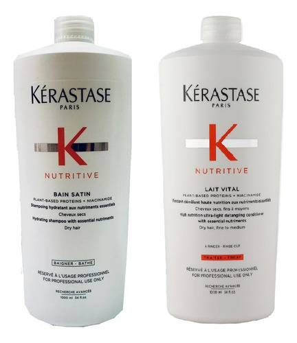 Kérastase Shampoo Satin 1 + Acondicionador Ambos De Litro