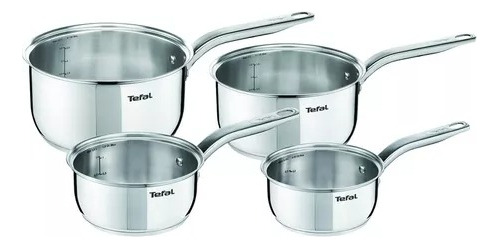 Set 4 Pzas T-fal Intuition A702s424 Acero Inox S/t Cacerolas