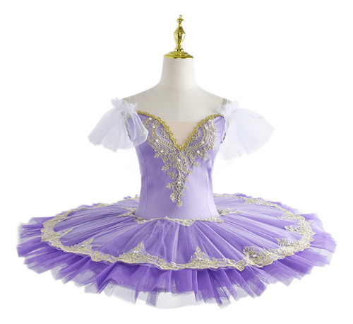 Vestido De Ballet Con Lentejuelas Con Falda Tutú Para Niñas