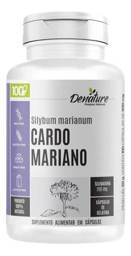 Cardo Mariano Silimarina 100 Caps 500mg Sabor No Aplica