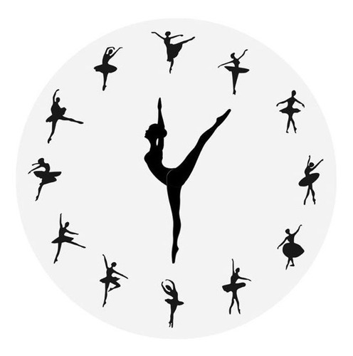 Relógio De Parede Bailarina Dancer Ballet Relógio Decorativo