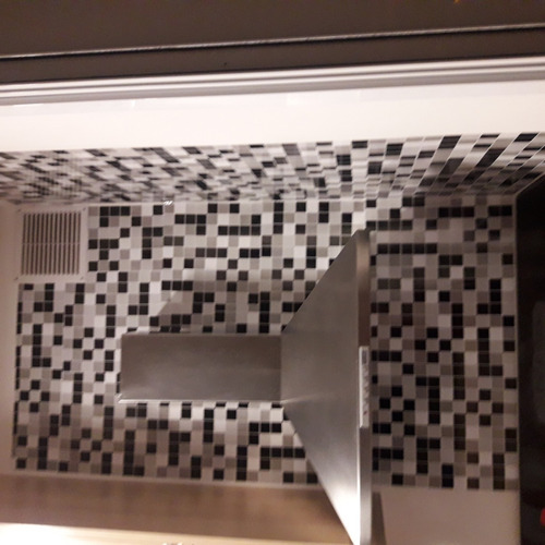 Imagem 6 de 10 de Kit 10 Adesivo Decorativo 30x30 Cm Impresso Pastilha Mosaico