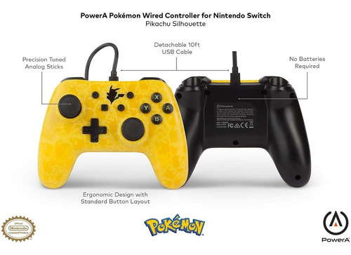 Control Powera Pikachu Wired Para Nintendo Switch