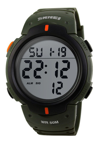 Reloj Skmei 1068ag Verde Militar Unisex