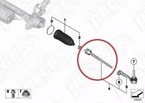 Barra Axial Direcao Bmw 318i 1.8 Compact 1994-1995 Original