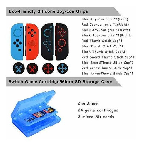 Imagen 6 de 6 de Eovola Kit De Accesorios Para Nintendo Switch Games