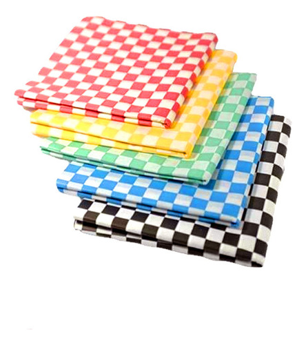 100 Hojas 30x30cm Papel Encerado Naranja Impreso A Granel