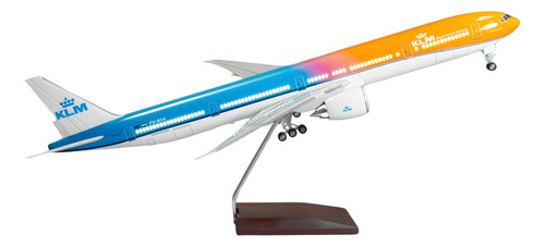Avión A Escala 1/85 (50cm) 777 Klm Con Luz Led Klm