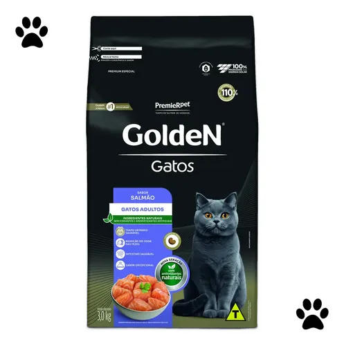 Ração Seca Golden Premium Especial Gato Adulto Sabor Salmão 3kg