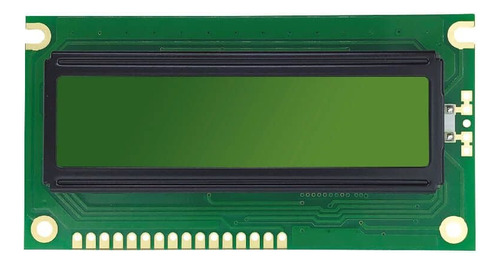 Display Lcd, Winstar Wh-1602a-yyh-jtk, 16x2, Com Back Verde