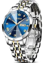 Comprar Olevs Reloj Para Hombres Reloj Azul De Cara Grande Para Homb