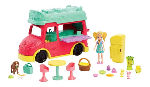 Camion Bebidas Polly Pocket Licuado Muñeca Juguete Camioneta