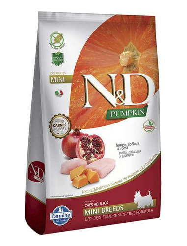 Ração N&d Pumpkin Cães Adultos Mini Frango 800g