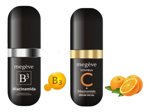Imagem 1 de 5 de Kit Serum Facial Anti Idade Rejuvenescedor Vitama C E B3