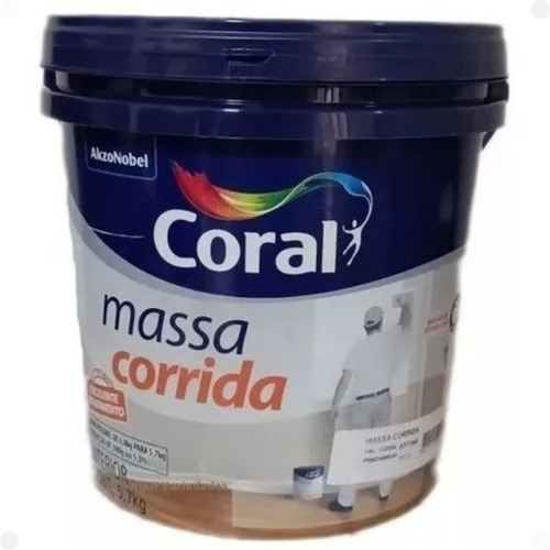 Massa Corrida Pva 6kg Facil De Lixar E Aplicar Galão - Coral