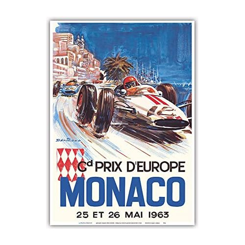 Cartel Vintage De Carreras De Coches Formula One F1 Del...