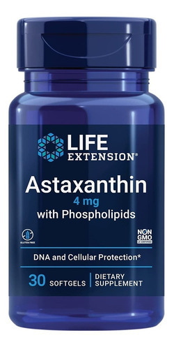 Life Extension I Astaxanthin Phospholipid I 4mg I 30 Softgel Sabor Sin Sabor