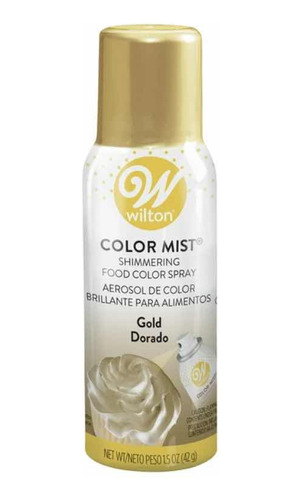 Color Mist Aerosol Comestible Dorado Marca Wilton