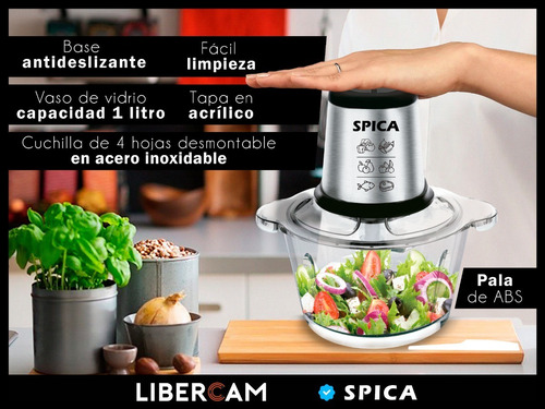Multiprocesadora Spica Sp-700 Procesadora Picadora 220v Color Negro