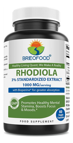 Suplemento Rhodiola 3% Extracto Es - Unidad a $1865