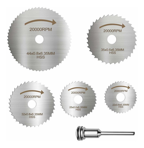Rueda Corte Para Herramienta Rotativa 6 Pieza Cuchilla