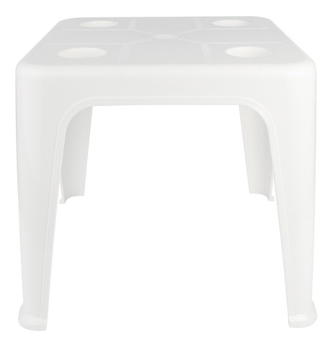 Mesa Mor Soporte Con Porta Vasos Pvc Blanca