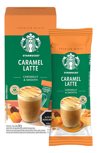 Café Starbucks® Caramel Latte 86g 4 Sobres