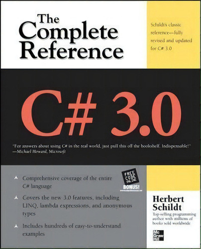 C# 3.0 The Complete Reference, De Herbert Schildt. Editorial Mcgraw Hill Education Europe, Tapa Blanda En Inglés