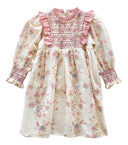 Vestido De Princesa Infantil Con Temperamento Floral Roto