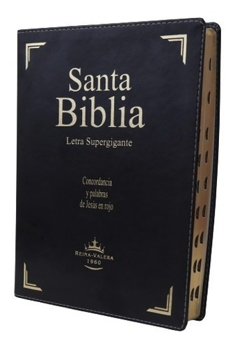 Biblia Reina Valera 1960 Letra Super Gigante Indice Negro