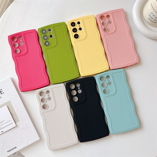 Funda De Silicona Borde Ondulado For Samsung Galaxy+correas