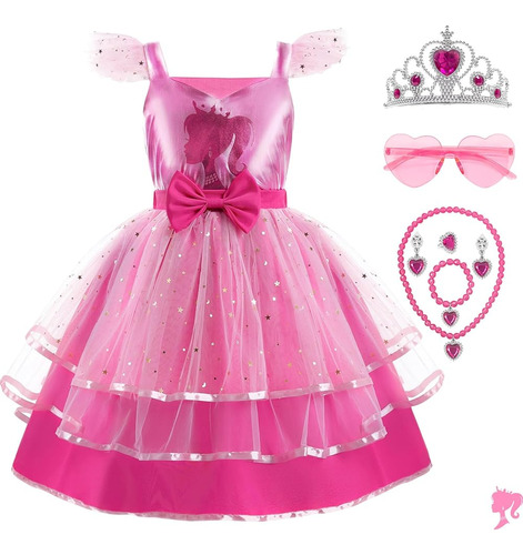 Keaiyouhuo 3t-10t Girls Pink Costume Dress Up Ropa Para Niño
