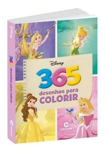 Livro Para Colorir Infantil 365 Desenhos Princesas Disney