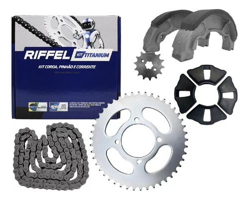 Kit Relação Ybr125 2006 2007 2008 Original Riffel+bucha+lona