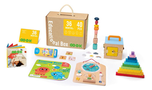 Caja Educativa Juguete Montessori 36 Meses 40 Piezas