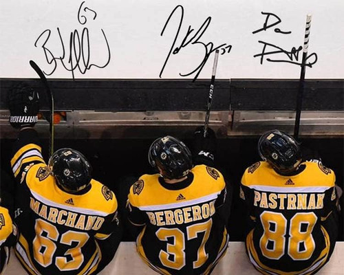 Ikonic Fotohaus Patrice Bergeron Brad Marchand David Pastrna