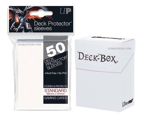 Protectores X50 + Deck Box Ultra Pro Blanco Magic Pokemon