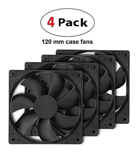 Ventilador Rosewill 120mm Case Fan 4-pack, Long Life Sleeve