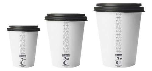 Tapa 1000 Unidades 8 Oz Compostable Biodegradable Cafe Jugo