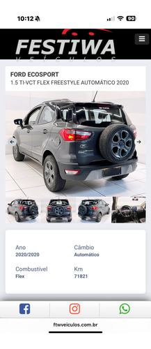 Ford Ecosport 1.5 Freestyle Flex Aut. 5p