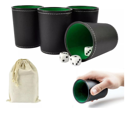 Juego De Mesa Juego De 4 Cachos De Eco Cuero Negro
