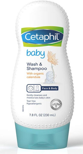  Cetaphil Baby Wash Shampoo Y Jabon Liquido Para Bebe 230ml
