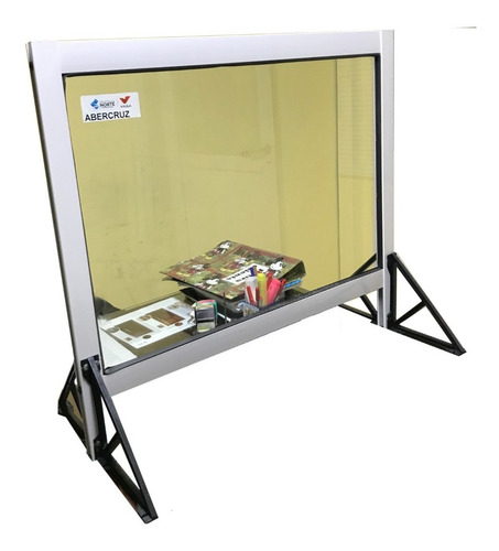 Barrera Sanitaria Mostrador Protector Aluminio 100x60