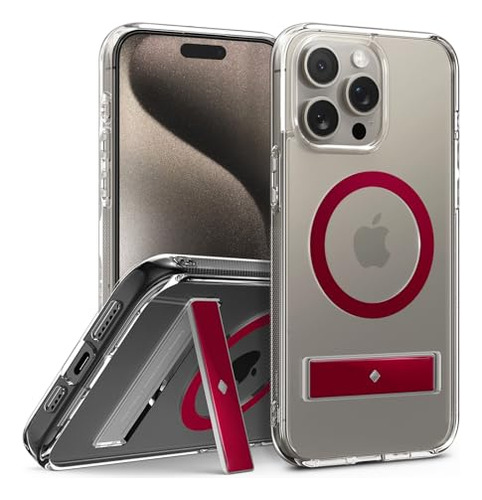 Funda Caseology Capella Mg Kick Para iPhone 15 Pro Rojo