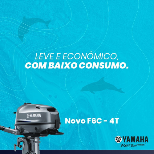 Motor De Popa Yamaha 6hp 2025 - 4 Tempos Rabeta Curta F6cmhs