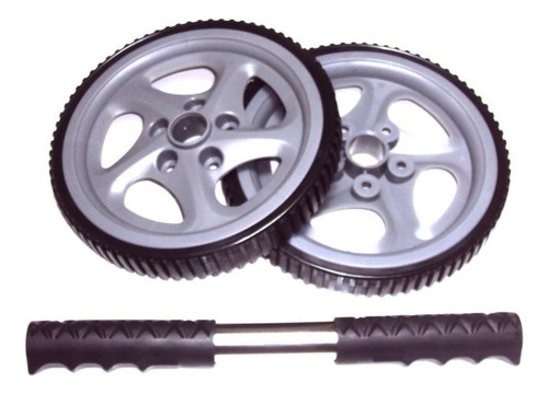 Kit Roda De Exercícios Abdominal + Corda Pular Com Contador